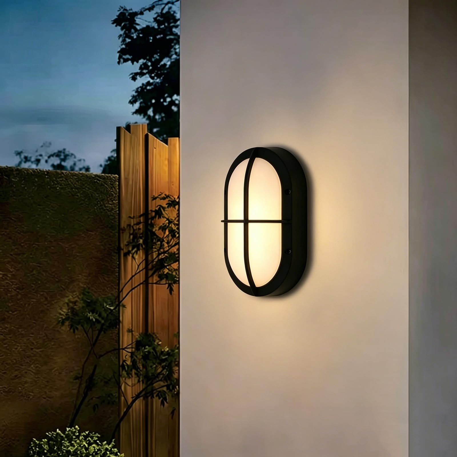 SDUYTDG ﻿Outdoor Wall Lights Exterior,Matte Black Aluminum Wall Sconce for House, 3000K LED Outside Front Door Light Fixture, Modern Waterproof Porch Lamp