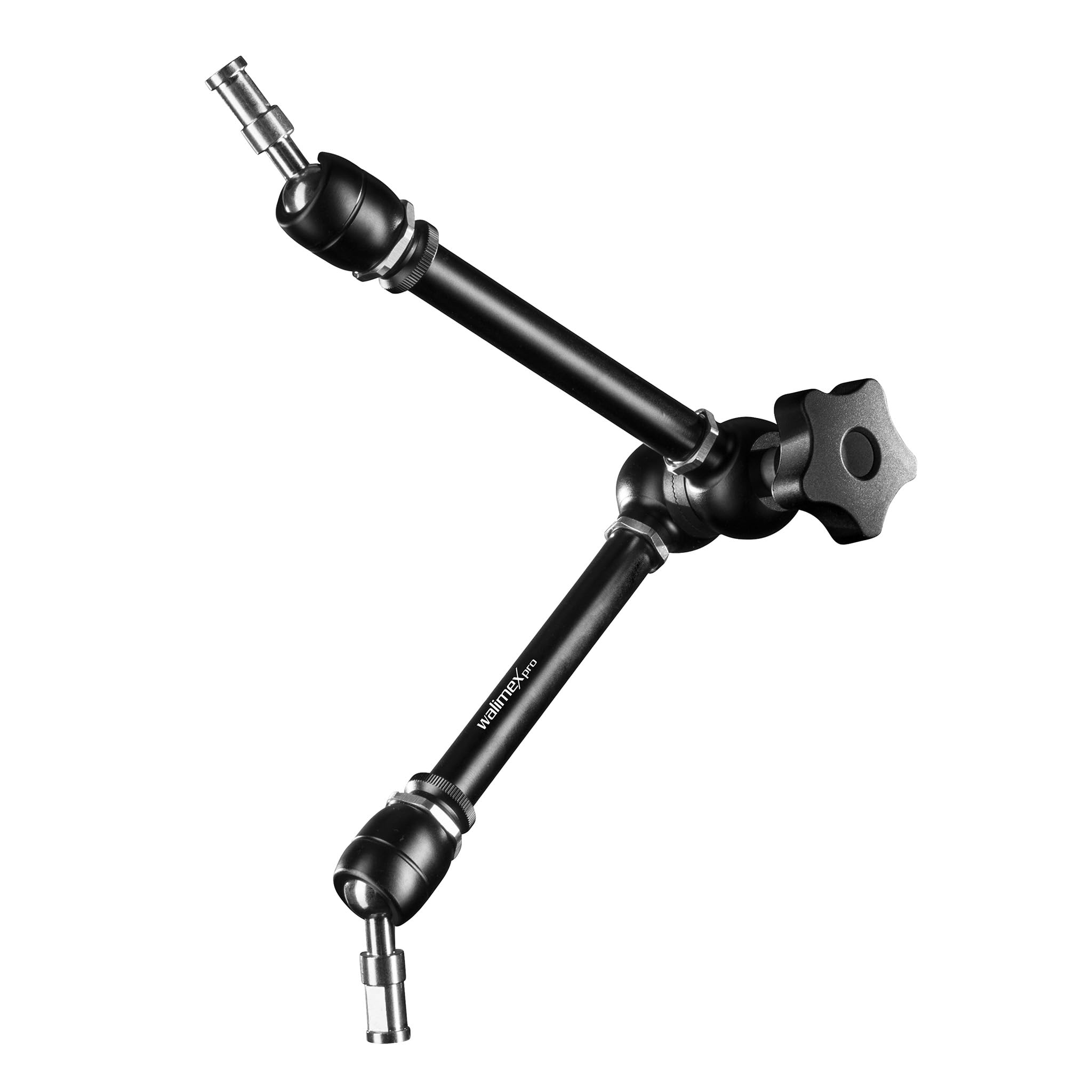 Walimex pro Gelenkarm XL SP – 530 x 80 x 80 mm – Stabiler Friktionsarm mit 5kg Belastbarkeit und 53cm Länge – für DSLRs, Videokameras, Beleuchtung- mit 5/8" Spigotanschlüssen und zentraler Rasterung