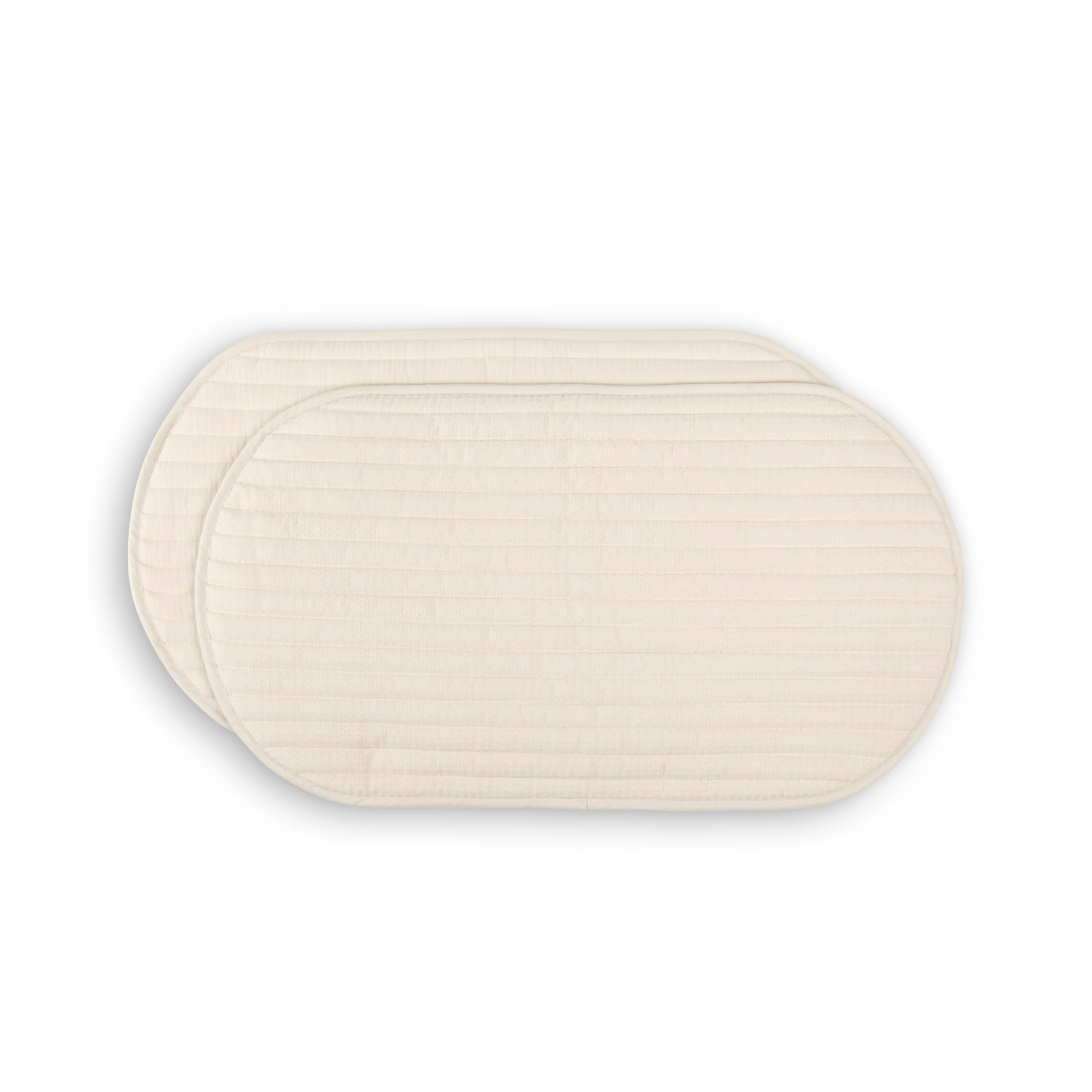 CuddleCo Travel Changing Mat 2-Pack, Water-Repellent, 100% Cotton Cover, Lightweight & Foldable