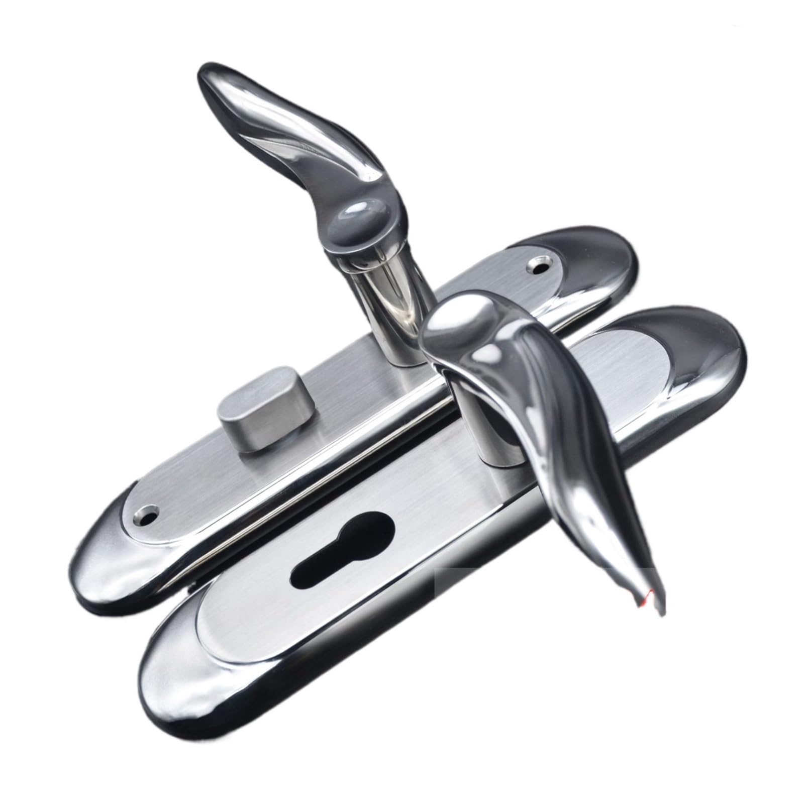 Serrure de porte chambre acier inoxydable encastrable bois 50mm D4