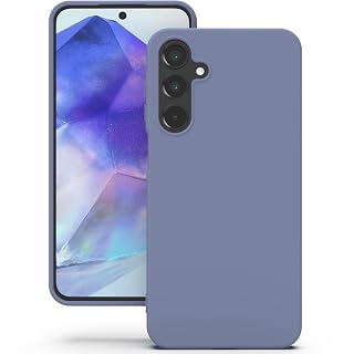YATWIN Silicone Back Case for Samsung Galaxy A55, Soft-Touch Phone Back Cover for Samsung Galaxy A55 - Lavender Grey