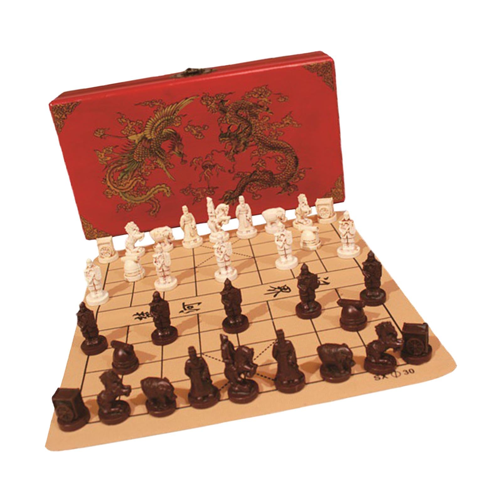 Schachset Aus für Familienunterhaltung. Schachfiguren Aus Kunstharz.
