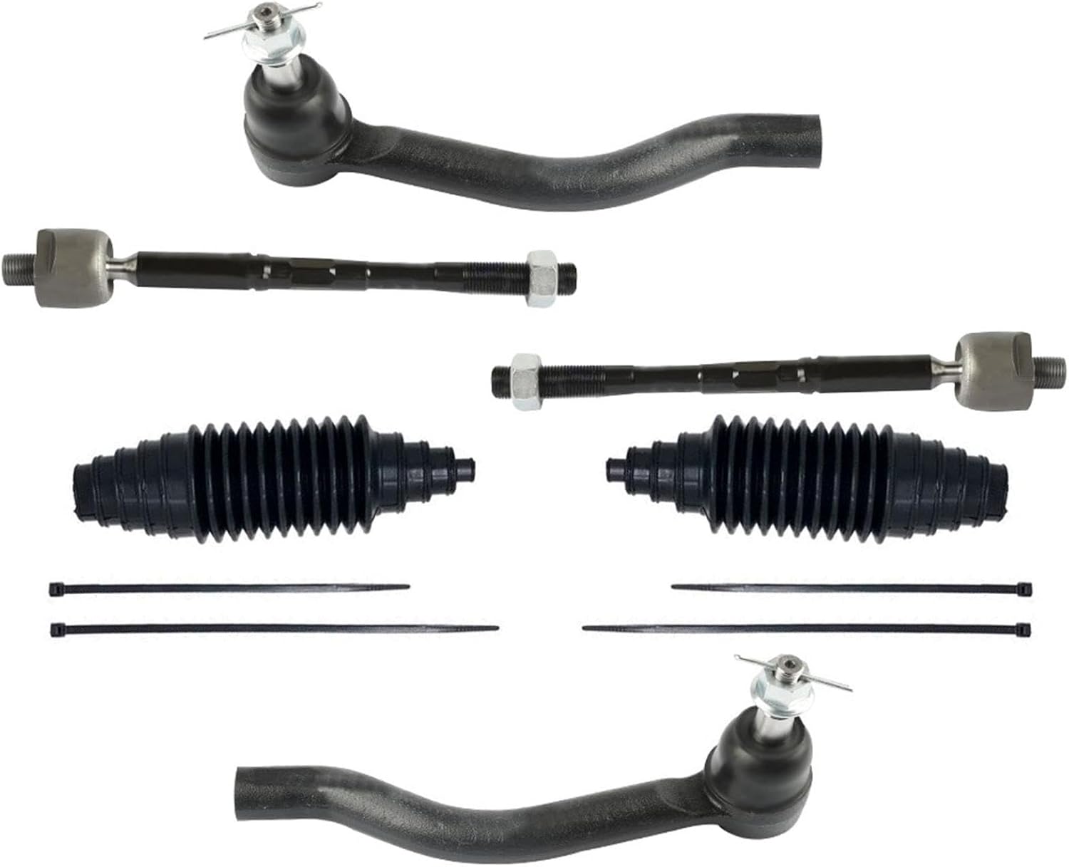 Front Inner & Outer Tie Rods & Universal Boots Replacement Parts For Nissan Murano 2015 2016 2017 2018 2019 2020 2021 2022