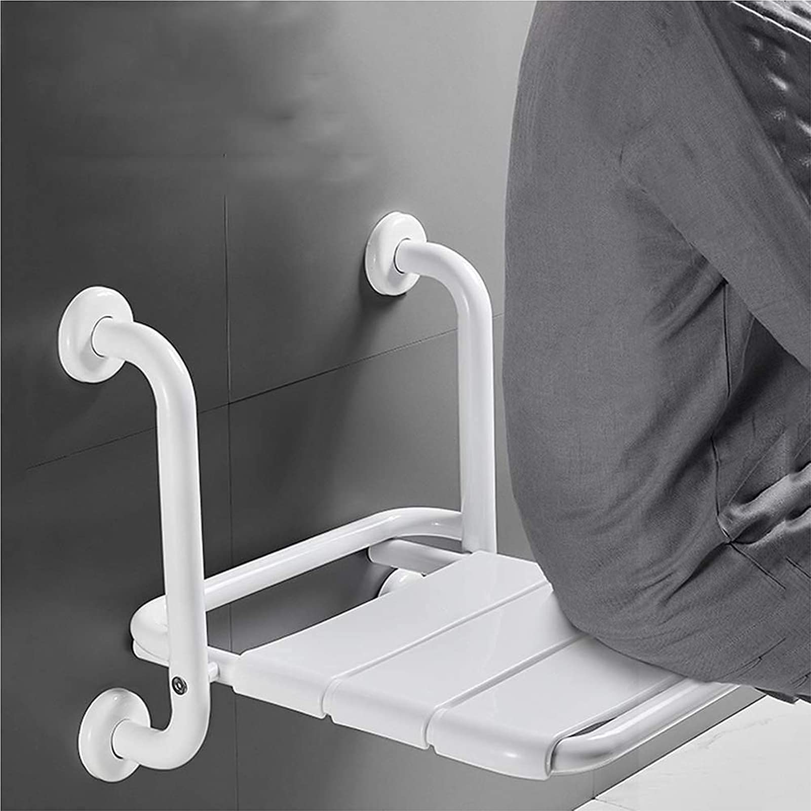 Asientos De Ducha, Asiento De Ducha Plegable Montado En La Pared, Mayores Antideslizante Plegable Asiento De Seguridad Montado Silla De Ducha para Ancianos Discapacitados