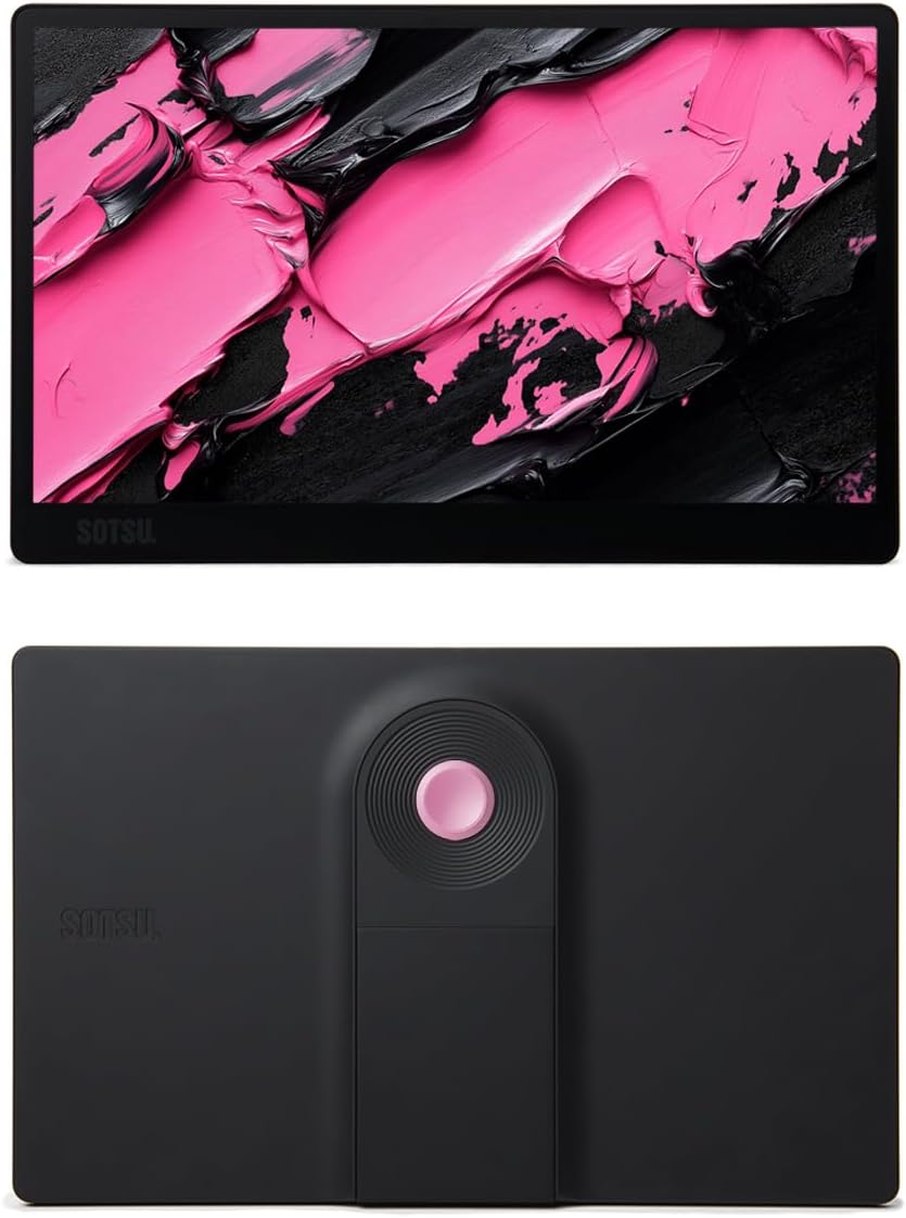SOTSU SleekView 15.6" Portable Monitor | FHD 1920x1080 | 300 Nits | 100% sRGB | 60Hz | 6W | HDMI | USB-C | Lightweight | Gaming | Laptop | Smartphone | Travel | Sleek & Stylish Design