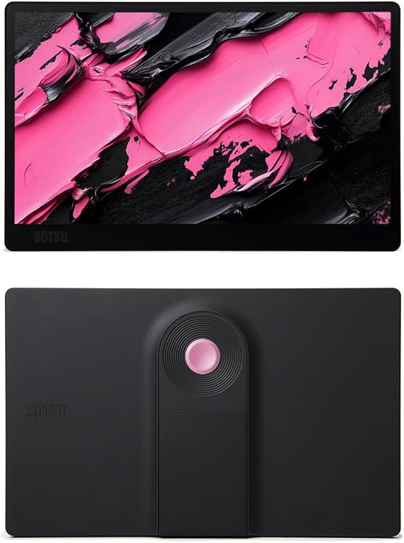 SOTSU SleekView 15.6 Portable Monitor | FHD 1920x1080 | 300 Nits | 100% sRGB | 60Hz | 6W | HDMI | USB-C | Lightweight | Gaming | Laptop | Smartphone | Travel | Sleek & Stylish Design