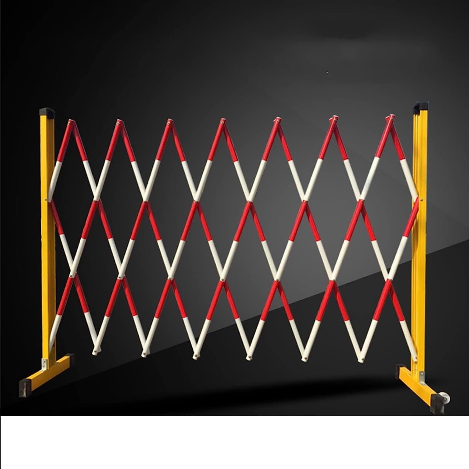 LWJSOCP Industrial Expandable Metal Barricades, Outdoor Folding Parking Barricades, Adjustable Pet Fence Doors, Retractable Traffic Barricades, Suitable for Outdoor Road Garage C