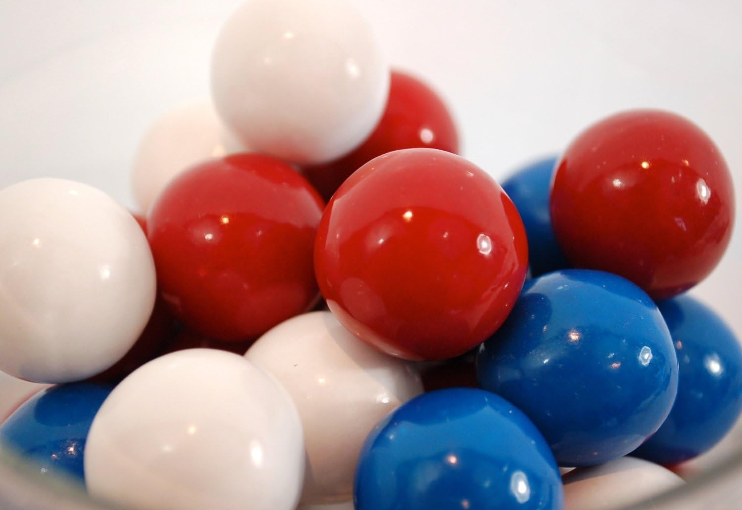 Red, White, and Blue 1 Inch Gumballs (3 Pound)