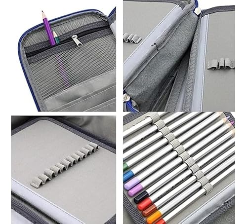 Estojo BOX escolar de grande capacidade armazenamento 100 Pens Impermeável (Cinza)