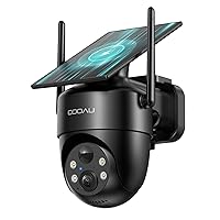 COOAU 2K Telecamera Wi-Fi Esterno Senza Fili,Videocamera Sorveglianza Esterno con Batteria,Ricaricabile a Bassa Luminosità