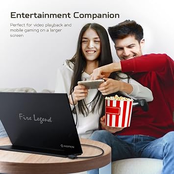 AOPEN by Acer Portable Monitor 16PM6Q bmiux 15.6-inch Full HD (1920 x 1080) Portable IPS Monitor (2 x USB Type-C & 1 x Mini HDMI Port)