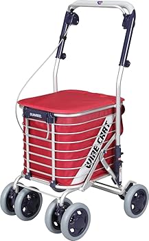 ユーバ産業(UBER)ワイヤーカート スワレル バッグ付AS-0275 ネイビー Uber シルバーカー シニアカー ショッピングカート スワレル AS