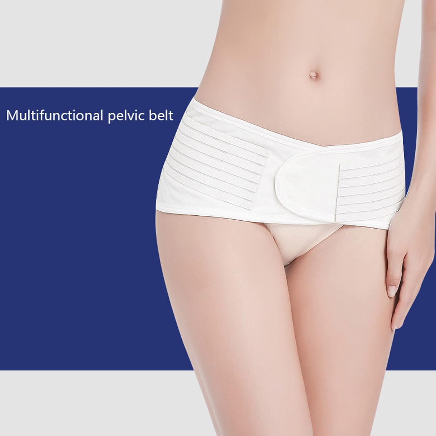 Sacroiliac Belt-Si Belt Support for Lower Back Si Joint Pelvic Pain Maternity Pregnancy Support Adjustable Anti-Slip High Elastin Breathable Given As A to Sp,White-M