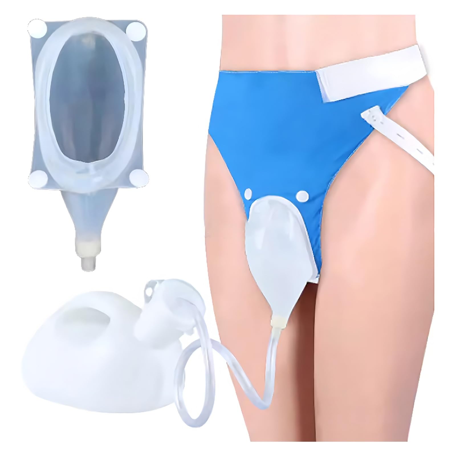 2000ML Urinflasche,Silikon Urinsammler,Tragbare Inkontinenzhose,Urin Sammelbeutel Für Zuhause, Camping Und Reisen,Urindrainagebeutel