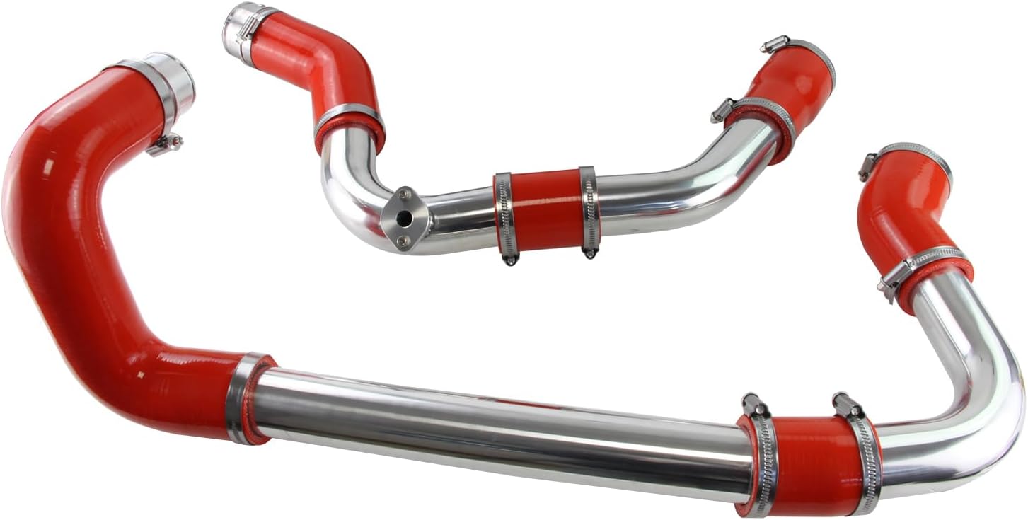 Front Mount Intercooler Piping Hose Kit Compatible with Seat Ibiza Mk4 Fabia VRS PD130 1.9TDI Polo Red