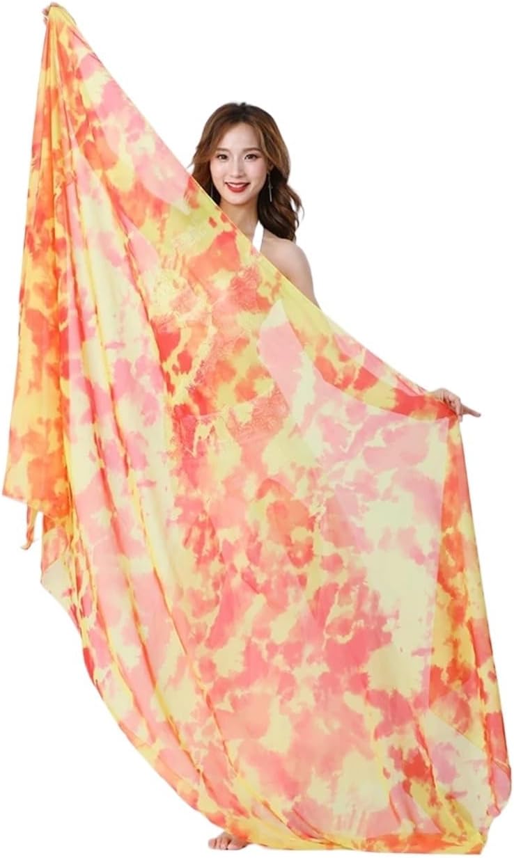Belly Dance Accessories Imitation Silk Shawl Fabric Towel Scarf 250 * 120 cm For Adult Women Stage Performance and Practice