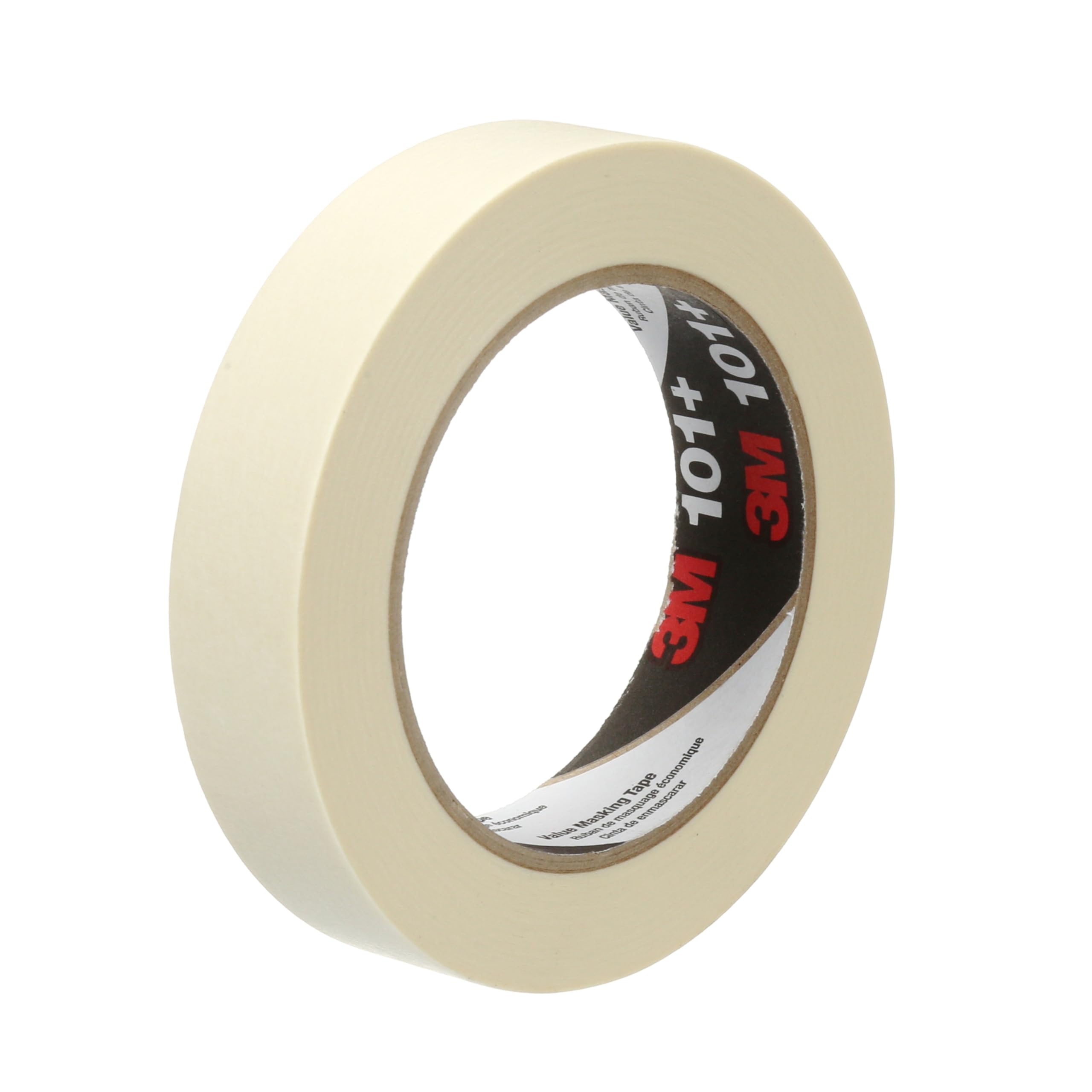 3M Value Masking Tape 101+, Tan, 24 mm x 55 m, 5.1 mil, 36 Roll/Case