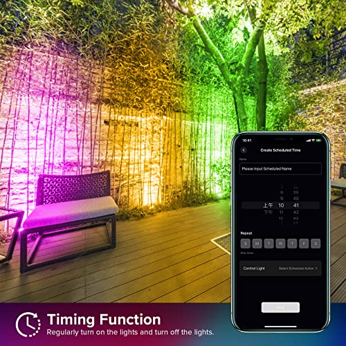 Sansi Led Flood Light 350W Equivalent,Rgbw Outdoor Color Changing Led Lights Bluetooth Smart Floodlights 50W,16 Million Colors,12 Modes,Dimmable,Timing, For Energy Saving,Backyard Tree Stage #TOP4