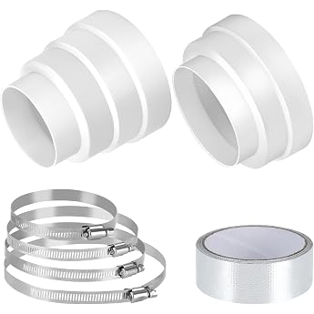 Exhaust Hose Adaptor Diameter 80 100 110 120 150 160 mm Polypropylene Pack