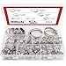 Hilitchi 60-Pcs 8-38mm Adjustable All Stainless Steel Worm Gear Hose Clamp Assortment Kit - All Stainless Steel Rust Proof