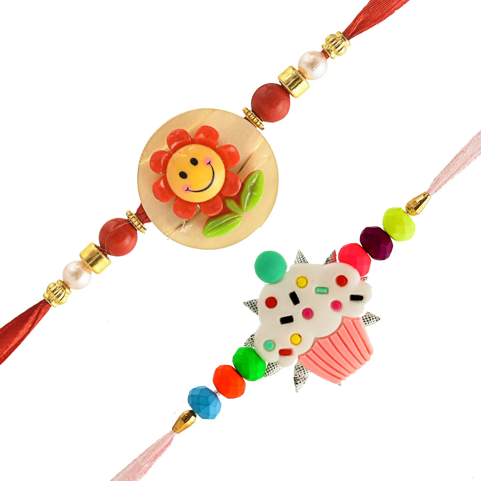 brown leaf Kids Children Rakhi (Pack Of 2) Band Beautiful Combo Pack for Little Brother Sister With Roli Tilak (Rakhi Combo 3) (B0B4F8H199) Amazon Price History, Amazon Price Tracker
