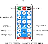 Vista 7 de UT - Tira de luces LED solares para exteriores, 16.4 pies, 280 luces LED, funciona con energía solar, tira LED que cambia de color con 8 modos