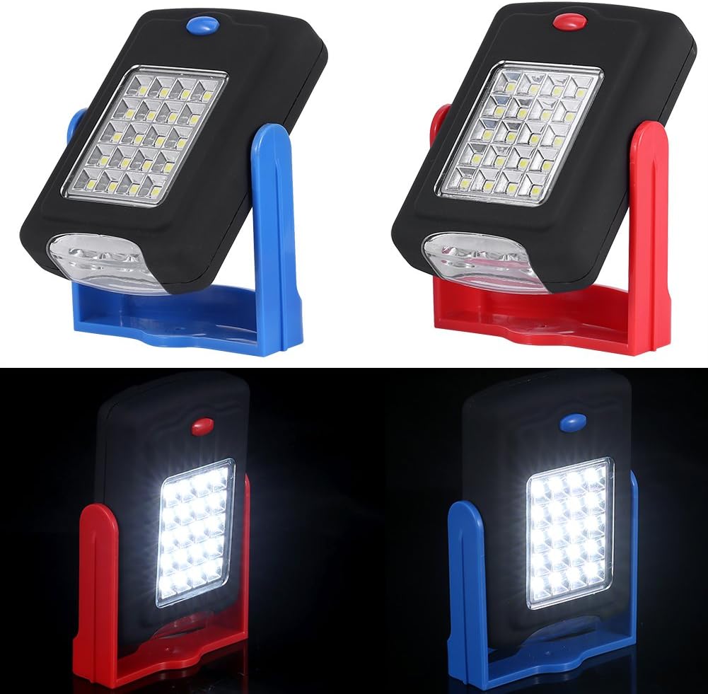 VGEBY Work Light Super Bright LED Work Flashlights Torch with Rotatable Hook Emergency Kit for Outdoor(Blue)