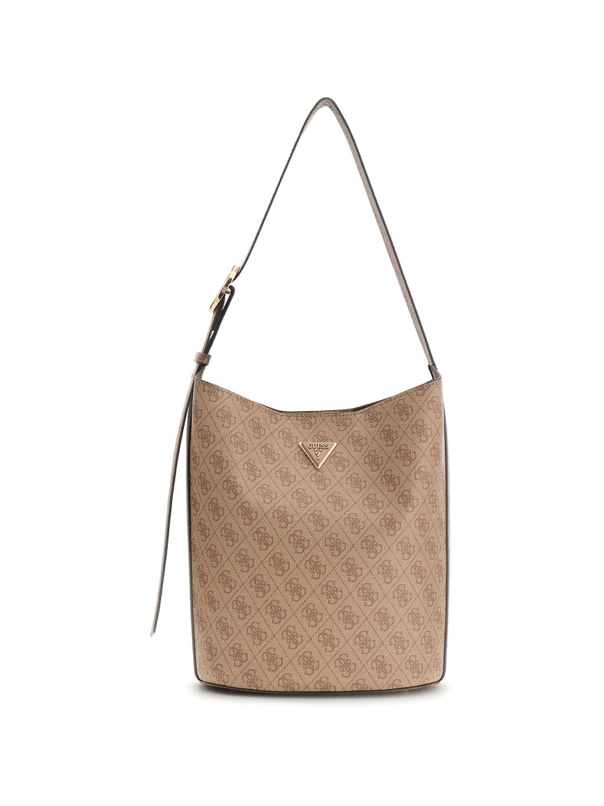 GUESS shoulder bag Meridian II Bucket Bag Latte Logo