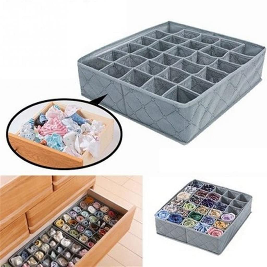 Organizzatore per Guardaroba con 30 Scomparti per Calze e Calzini (A 32 * 34 * 10 cm)