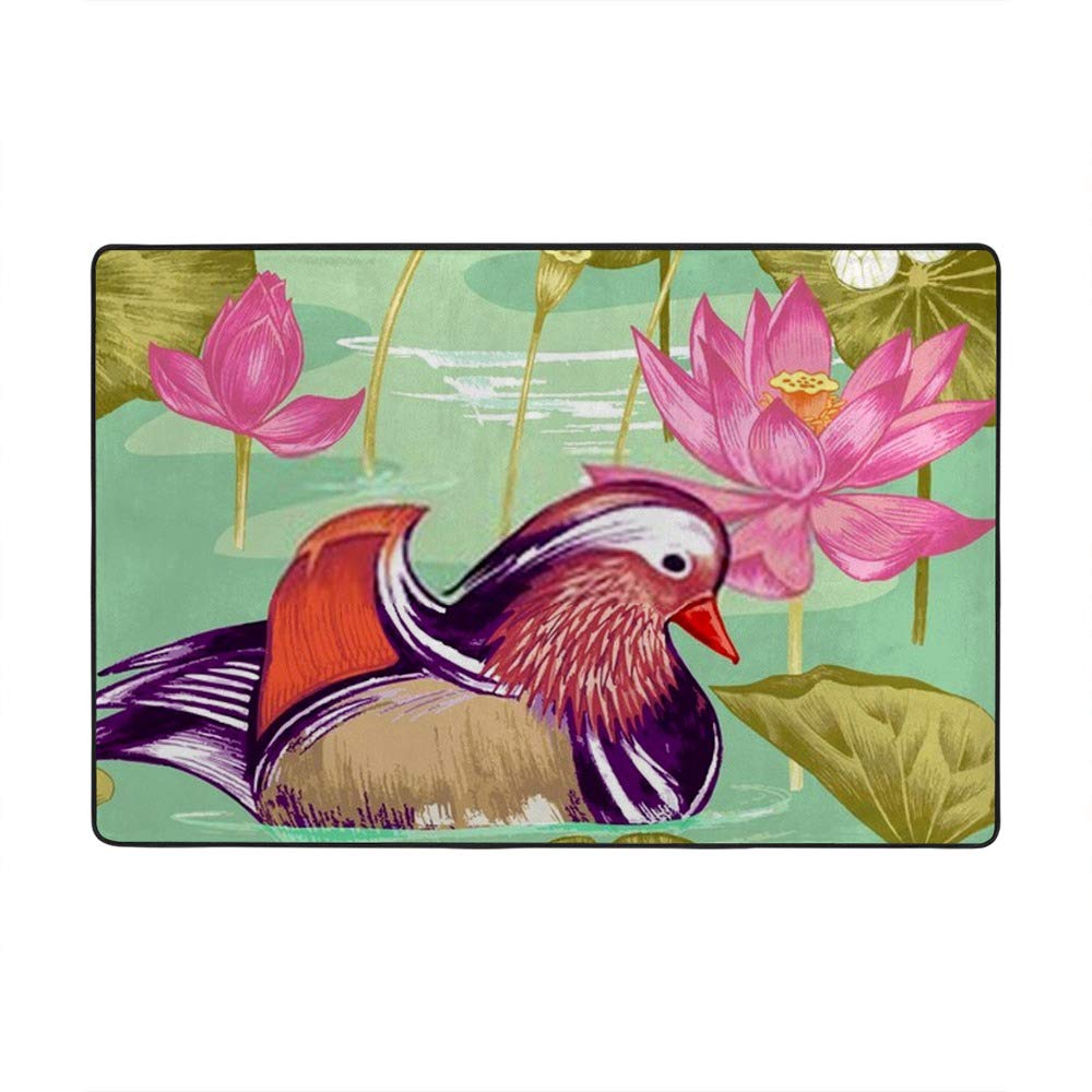 Tapis Mandarine Canard Velours Corail Ruchen : Confort Thermique Moelleux et Douceur pour Salon