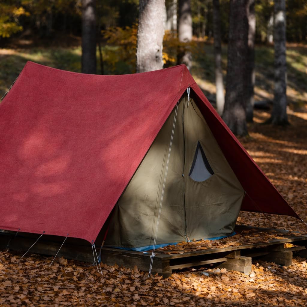 Zuperia Heavy Duty Canvas Tarp (6' x 8' ft - Pack of 2) with Rustproof Grommets, UV Resistant & Tear Resistant Multipurpose Tarpaulin Cover for Outdoor, Industrial & Commercial Use (Burgundy)