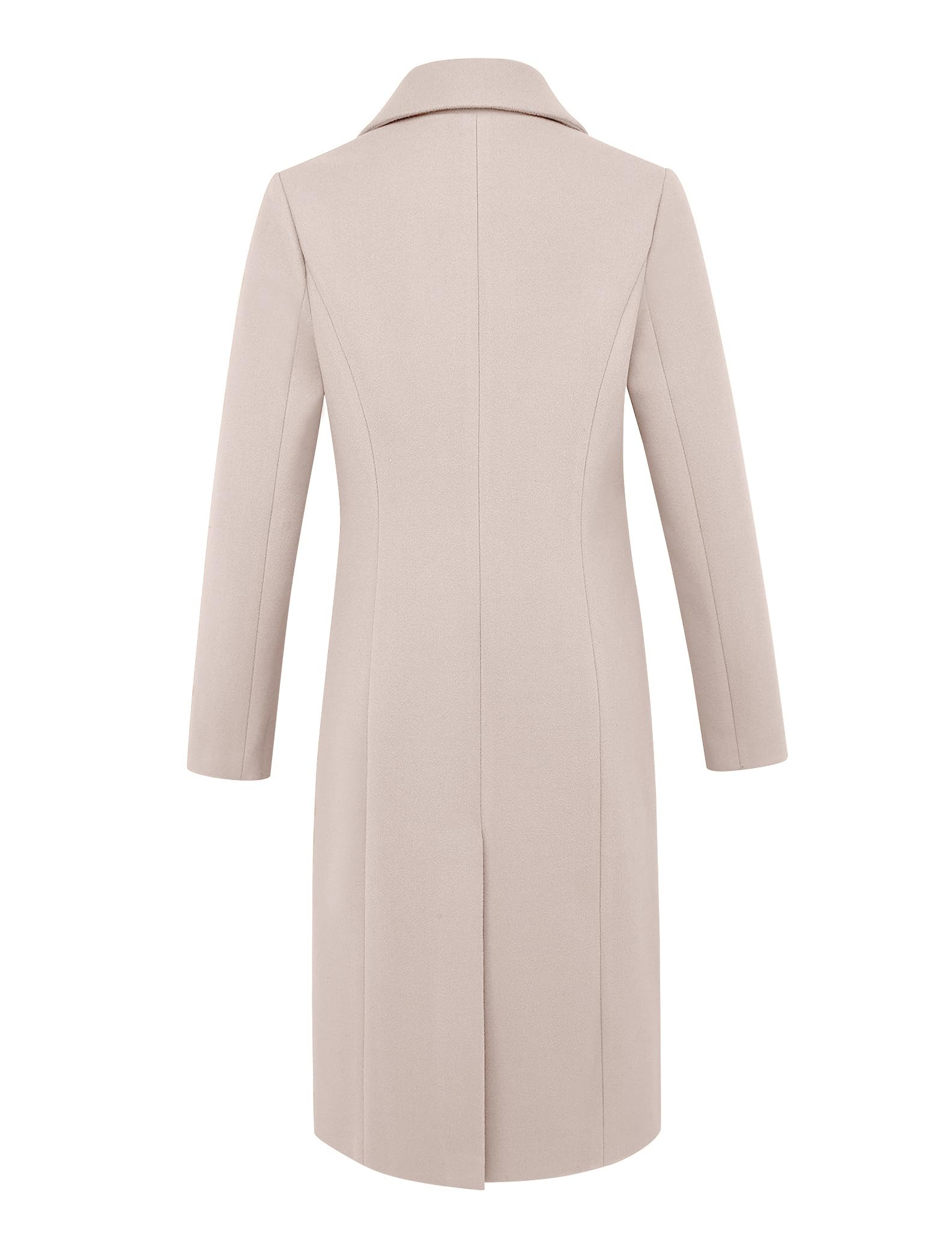 IDEALSANXUN Cappotti lunghi di lana per le donne Autunno Inverno Trench Doppiopetto Giacche eleganti