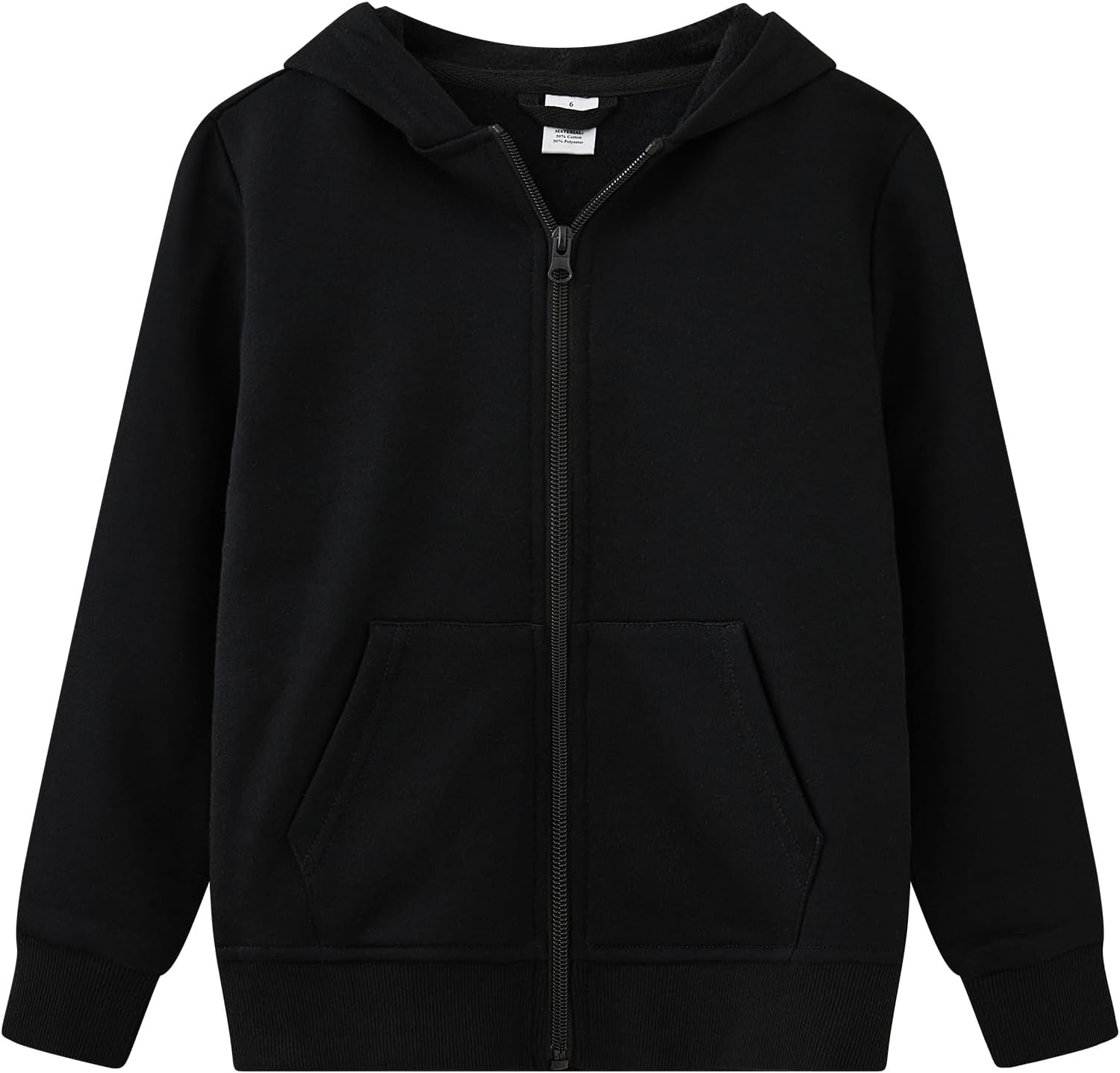UMELOK Kids Full Zip-Up Hoodie Solid Sweatshirt for Boys and Girls