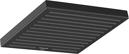 hansgrohe Pulsify E 24331671 - Cabezal de ducha moderno de 10 pulgadas, 1 pulverizador con limpieza rápida en negro mate, 24331671