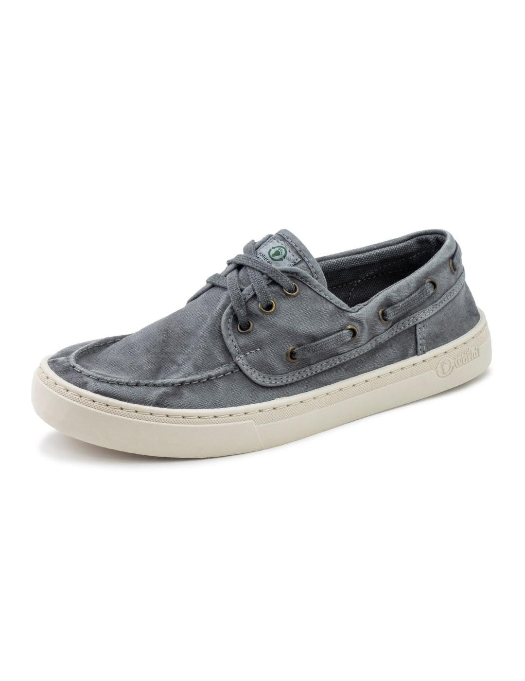 Natural World Eco 6603 E Old Quercia | Scarpe da Barca per Uomo | Mocassino Boat Uomo | Slipper Casual in Cotone & Gomma Naturale | Loafers Estivi Stringati| Slip On Basse con Lacci | Made in Spain