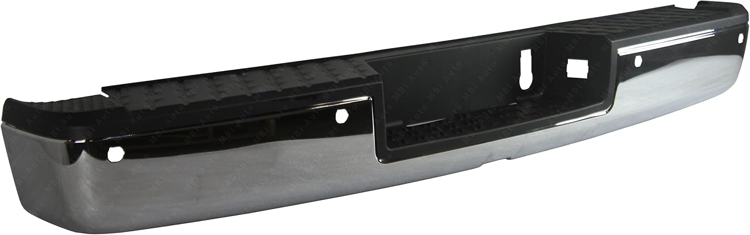 BUMPERS THAT DELIVER - Chrome, Steel Rear Step Bumper Assembly Compatible with 2017 2018 2019 Nissan Titan/Titan XD w/Park Assist 17 18 19, NI1103134