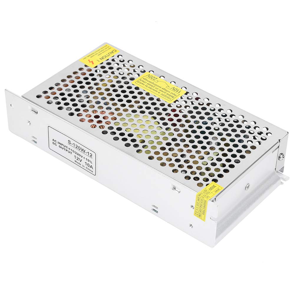 Driver per Interruttore di Alimentazione LED, Lega di Alluminio, Protezione da Carenza e Sovraccarico, da 100 W a 500 W per Display LED CC 12 V, Stampanti 3D e Altro (12V10A (120W))