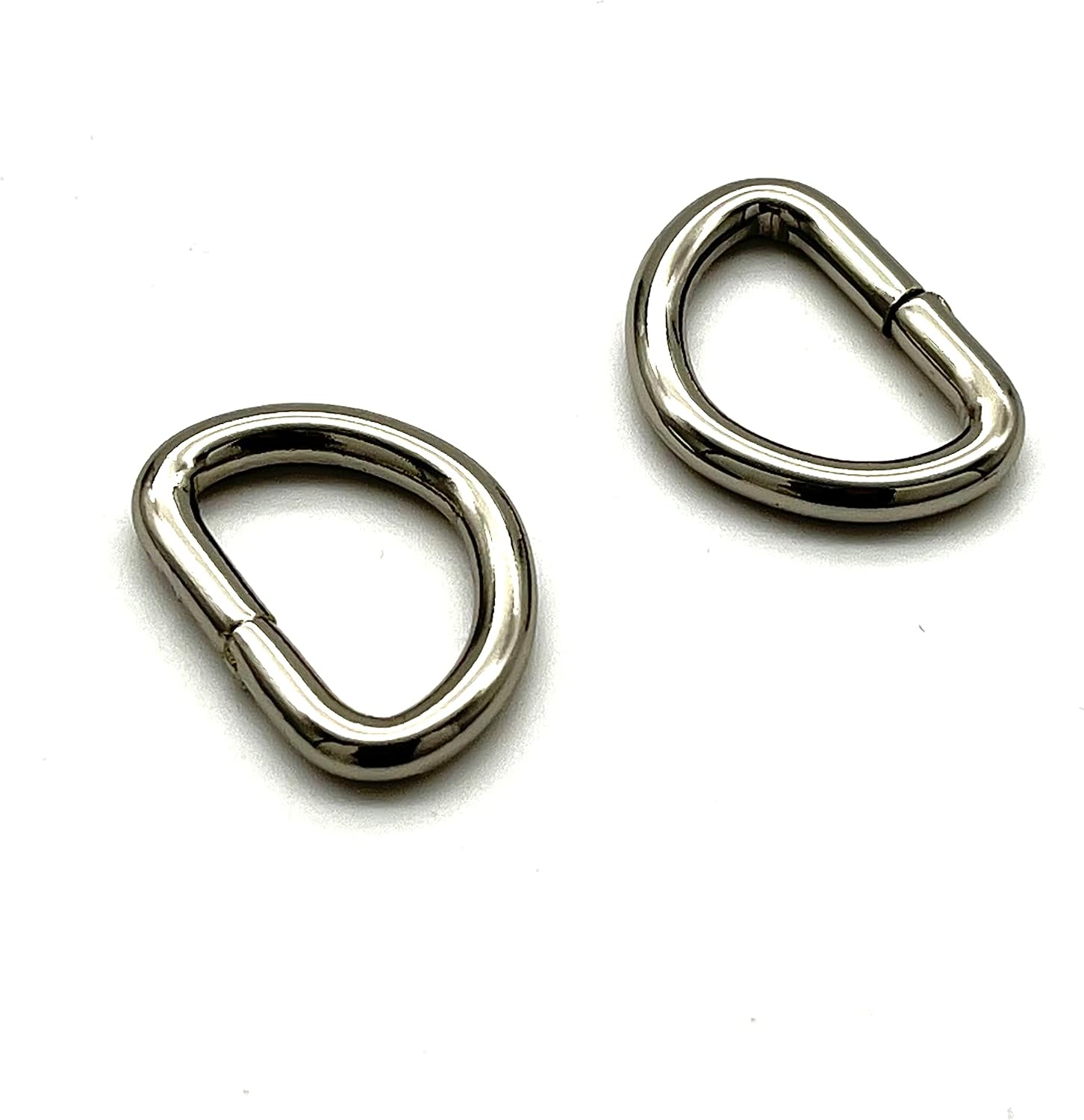 D Shape Rings Semi-Circular D ring buckles Non-Welded 5/8" / 15mm iron for webbing straps bags purse belt Dog Collars hardware making nickel i60