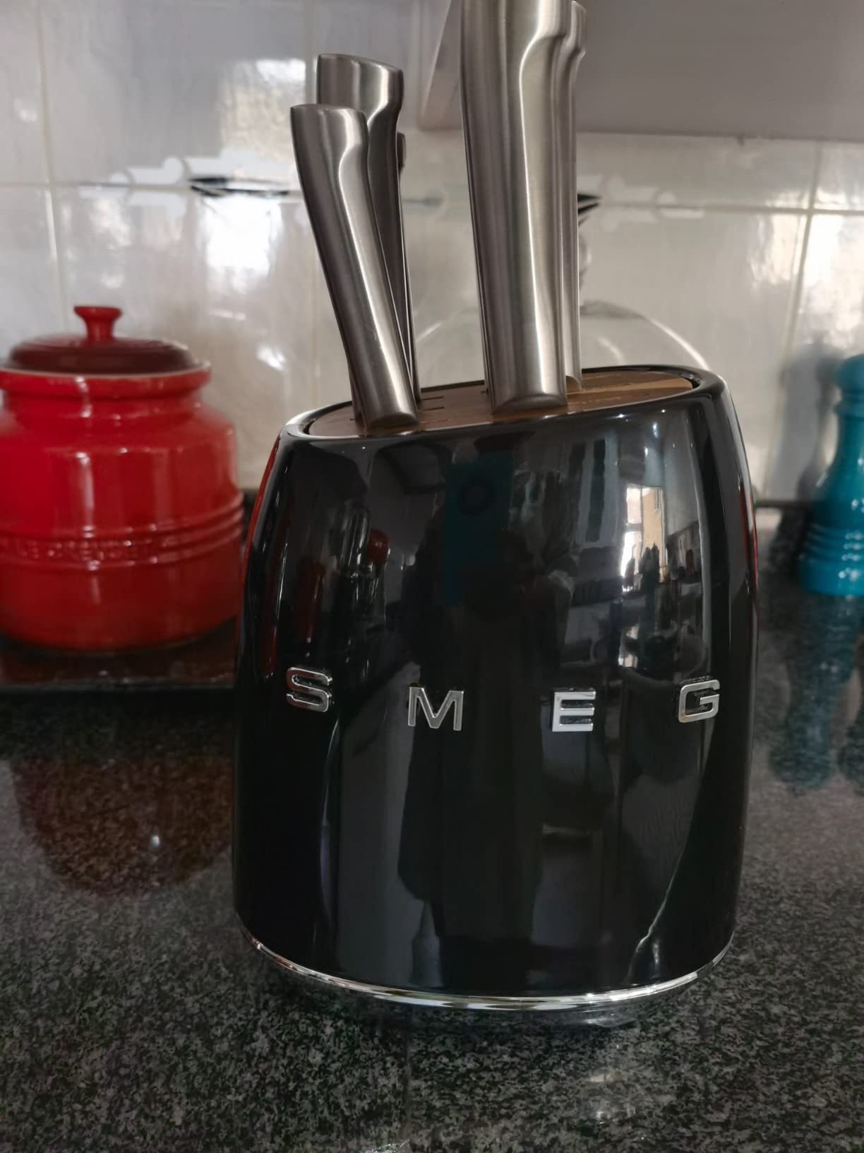 42/mo Finance Smeg Cream Stainless Steel Knife Block Set Buy Now
