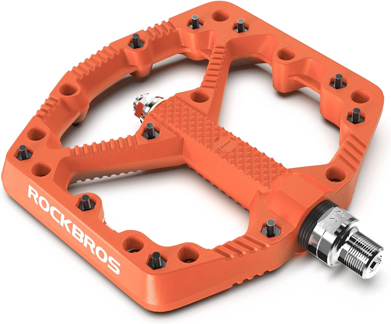 ROCKBROS Mountain Bike Pedals Flat MTB Pedals Nylon Fiber Bicycle Platform Pedals for Road Mountain BMX MTB Bikes
