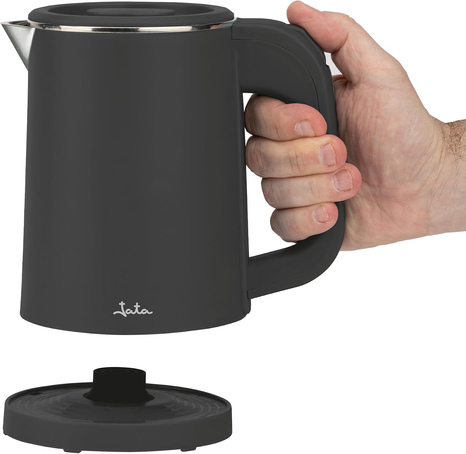 JATA JEHA5506 – Electric Water Kettle 0.8 L BPA-Free, 800 W, Wireless with 360° Base, Anti-Shock Filter, 304 Stainless Steel, Automatic Shut-off and Overheat Protection image 3