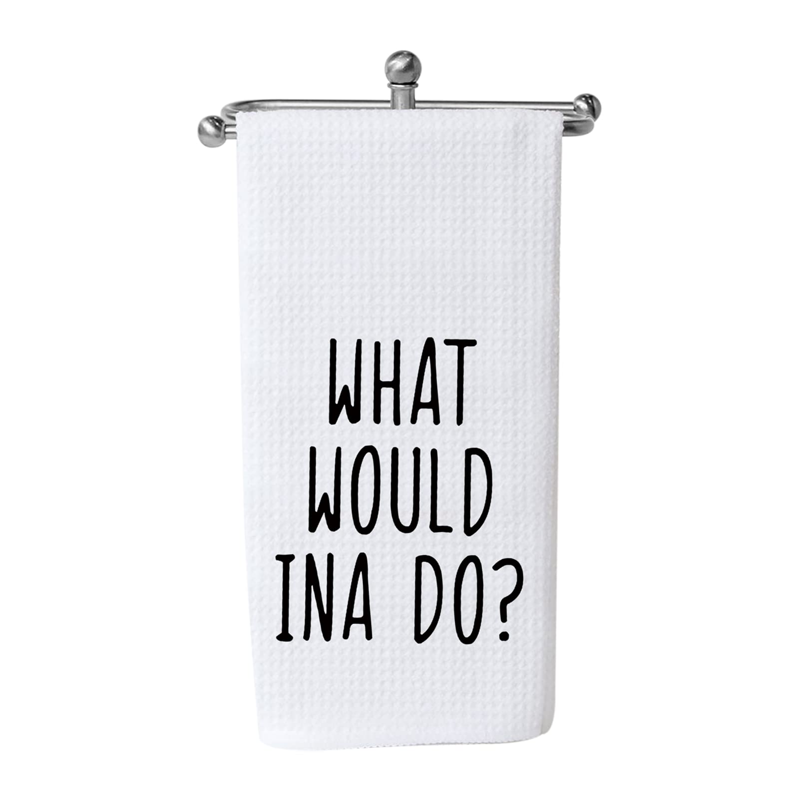 WCGXKO What Would Ina Do Kitchen Decor Housewarming Gift Dish Towel Kitchen Towels Tea Towel (What Would Ina Do Towel)