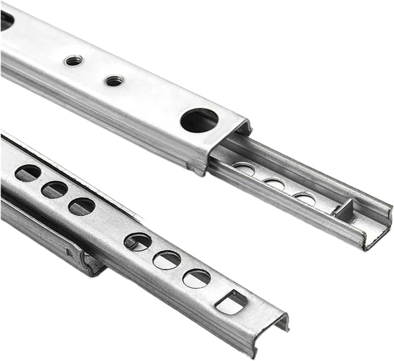 1 Pair 17mm Wide Steel Ball Bearing Drawer Slide-Two-Segment Ball Rail(278mm)