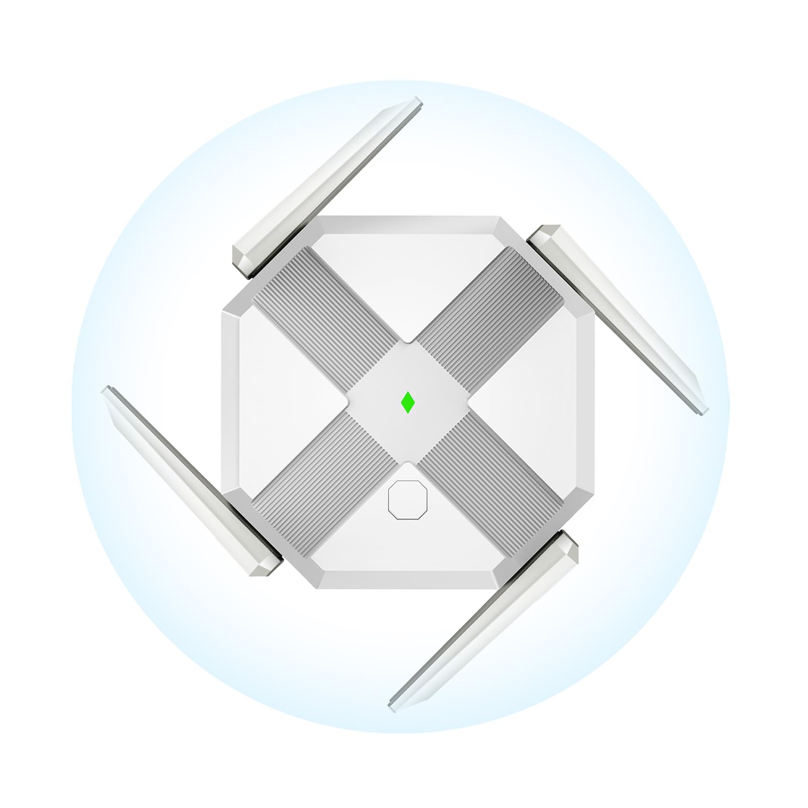 Cluvox Repetidor WiFi, Amplificador WiFi 1200Mbps, Amplificador Wi-Fi bi-Banda 5GHz y 2.4GHz con 4 Antenas, Modo Repetidor/Router/Ap, Ideal para Uso en casa/Oficina