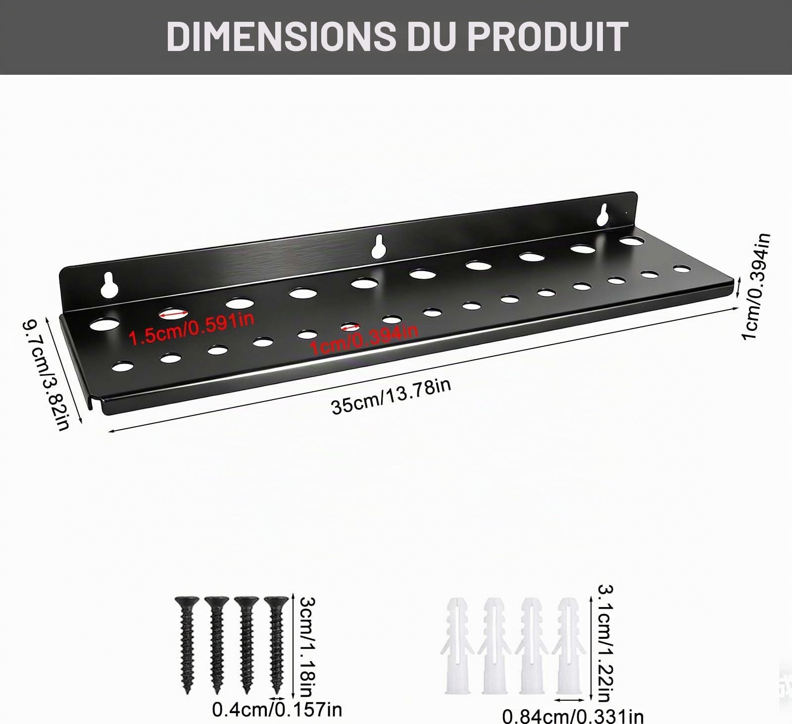 Porte Outils Mural - Support Tournevis en Métal avec 25 Emplacements - Rangement Pratique et Espace Optimisé pour Garage, Atelier et Travaux