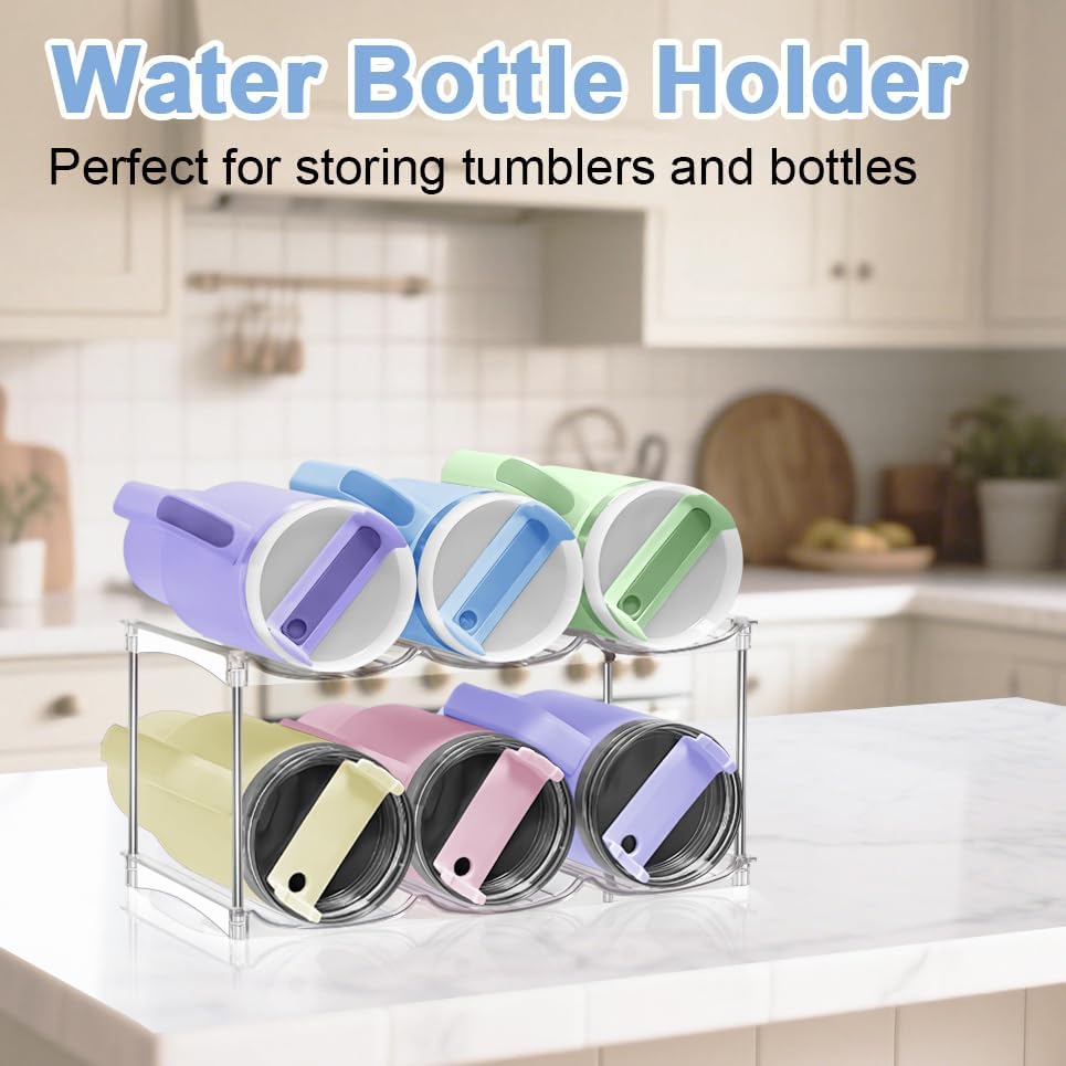 Miniatura 8 de Stanley - Organizador apilable para botellas de agua, soporte grande para botellas de agua, organizador de despensa de cocina y almacenamiento para