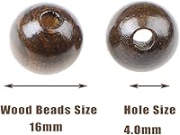 Vista 2 de AD Beads Espaciador de madera de agujero grande, pulsera para hacer joyas, collar, candelabro, cuentas de rosario de madera grandes, cuentas