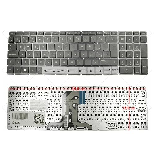 HP 15-AC/-AF/-AY/-BA 15Q/-AJ 250 G4 G5 255 256 15/-AT /-AJ/-BN 17-X HQ-TRE TPN/-W121/-C125 用 US ノートパソコンキーボード(SP Black)