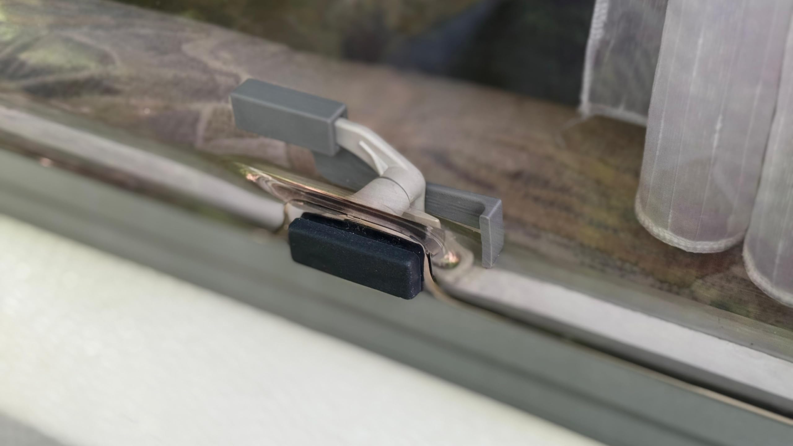 Generisch - Bloqueo de ventana para autocaravanas, plástico ASA, resistente a UV, protección contra manipulación por cable, Dometic, Polyplastic, gris (2X lado derecho, Polyplastic)