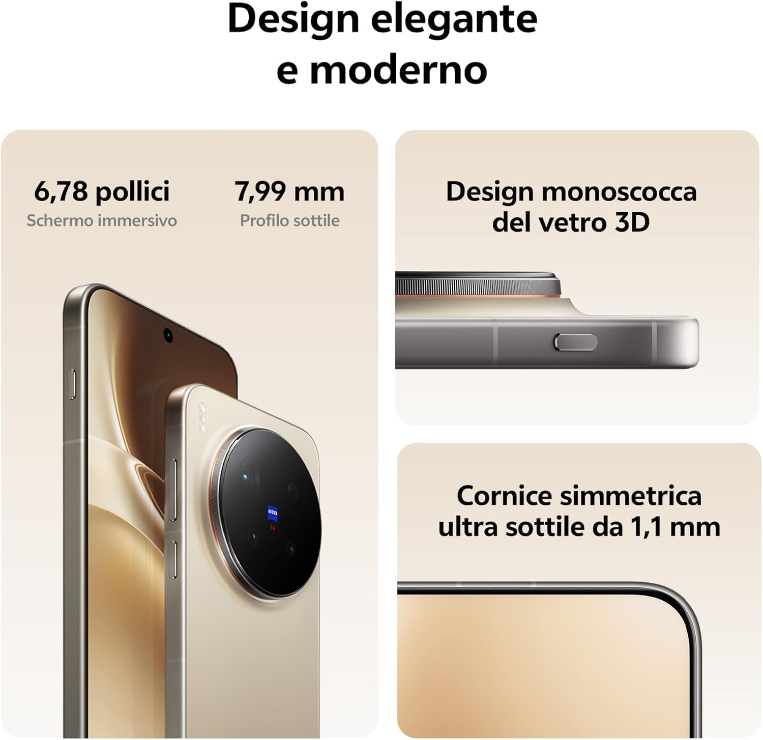vivo X300 Pro 5G Smartphone 16GB+512GB, Fotocamera ZEISS APO 200MP Zoom 3.7x, Dimensity 9500, AMOLED 6,78" 120Hz, Batteria 5440mAh Ricarica 90W, IP68/IP69, Dual SIM+eSIM, Android 16